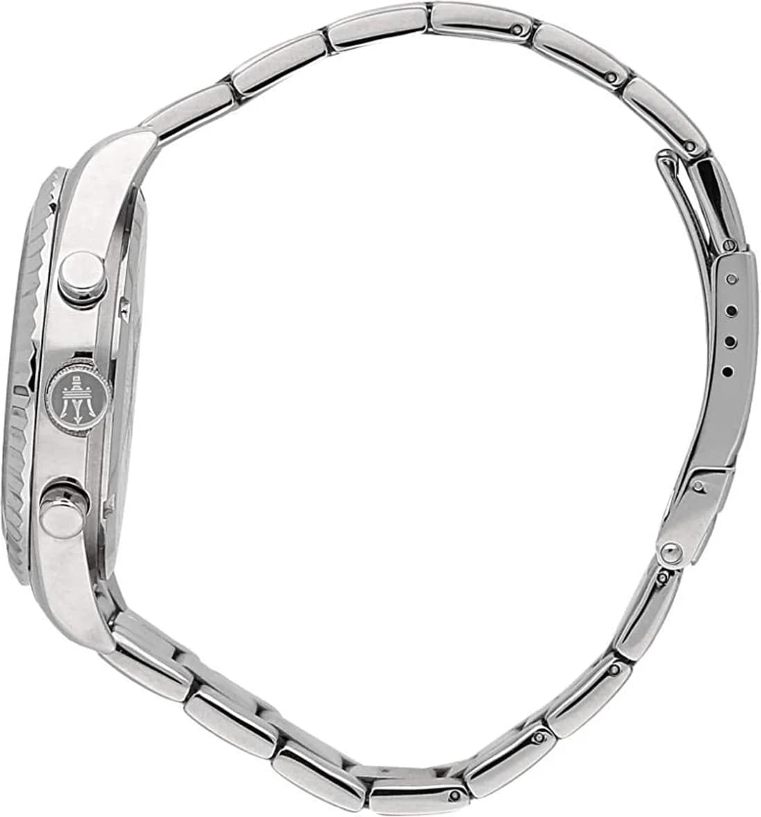 Bracelet Maserati R8853100013 en acier inoxydable à maillons larges avec boucle déployante signée