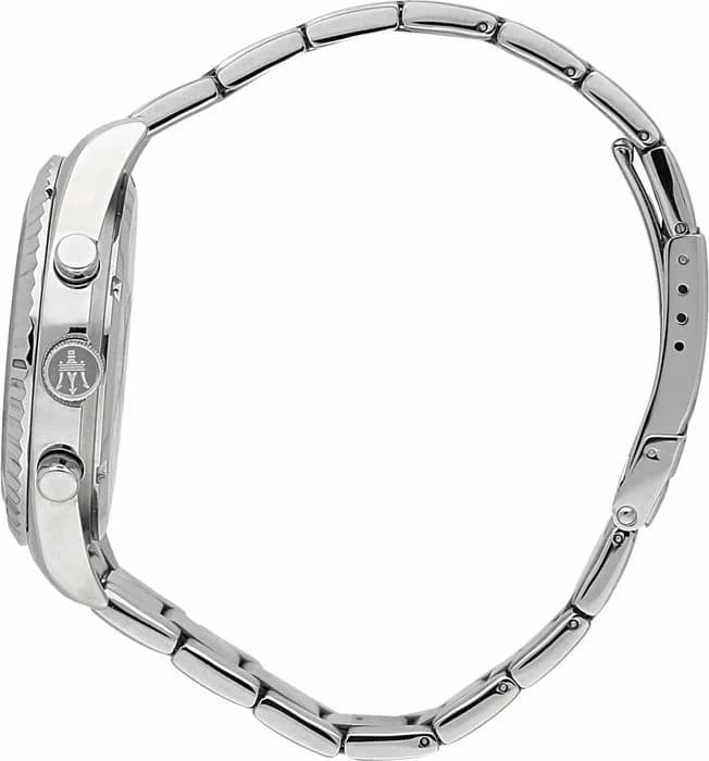 Bracelet Maserati R8853100014 en acier inoxydable à maillons, fermoir déployant avec double bouton-poussoir