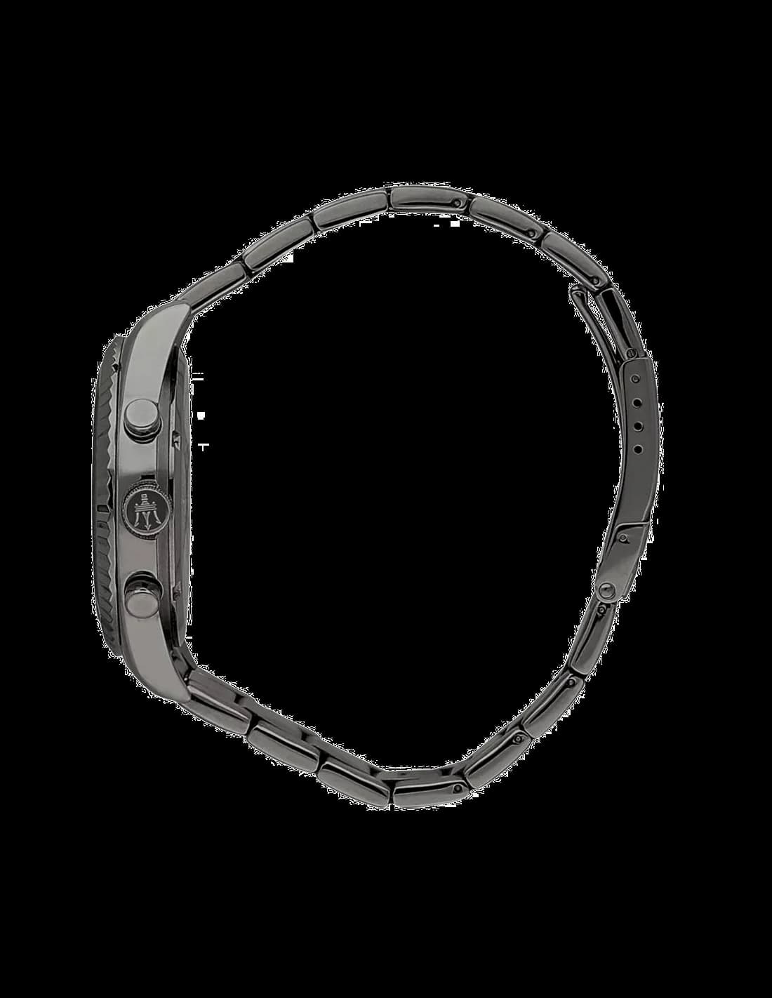 Boîtier Maserati R8853100019 acier 316L, lunette fixe lisse, couronne vissée, épaisseur 12mm vue profil