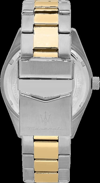 Boîtier Maserati R8853100027 boîtier en acier bicolore avec lunette lisse et profil épuré