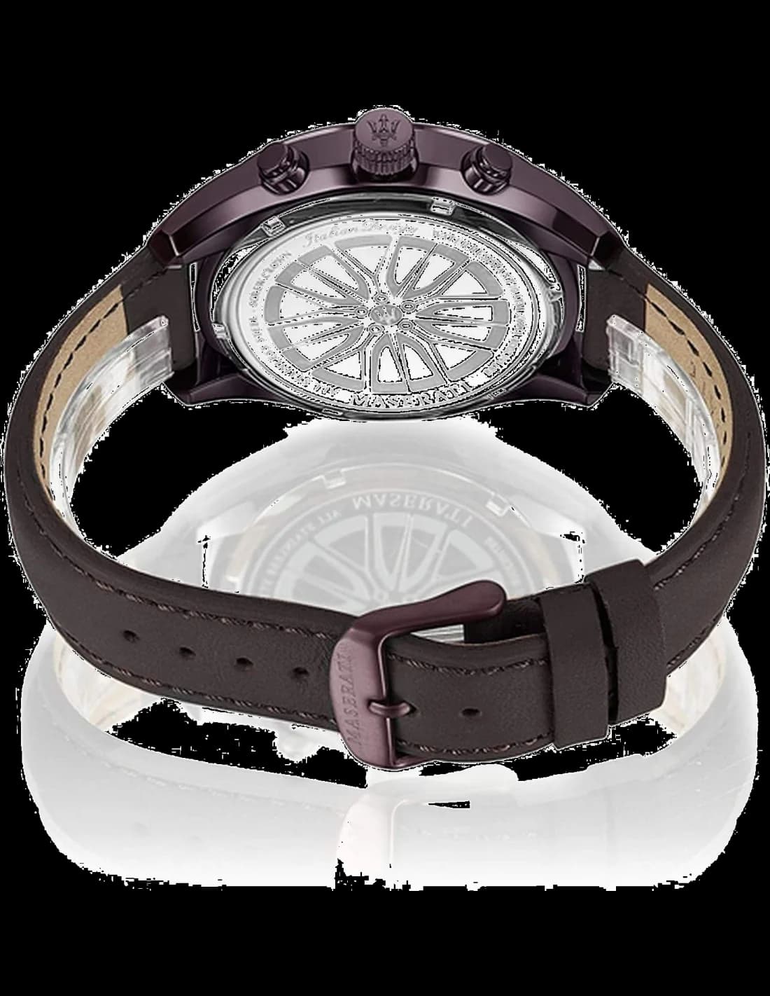 Montre Homme Maserati Traguardo R8871612008 bracelet cuir marron vue 2