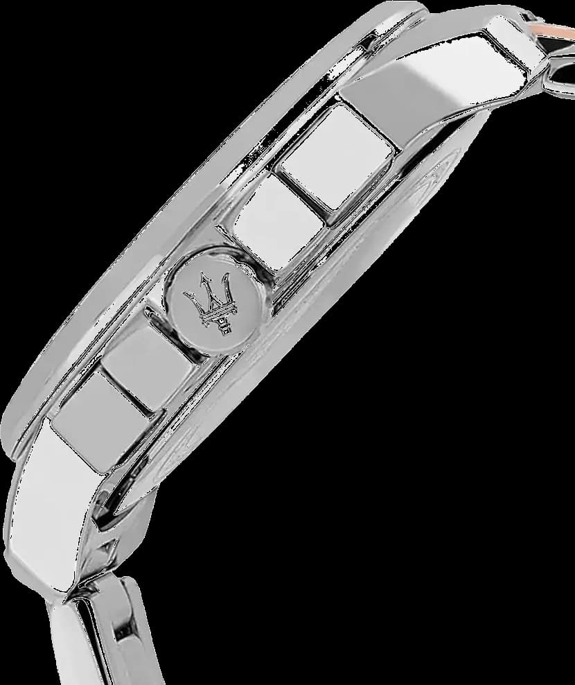 Montre Homme Maserati Successo R8873621008 chronographe cadran bleu bracelet en acier inoxydable bicolore vue 2