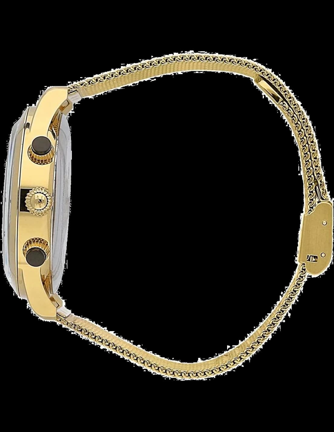 Bracelet Maserati R8873633003 en acier doré maille milanaise, fermoir déployant ajustable