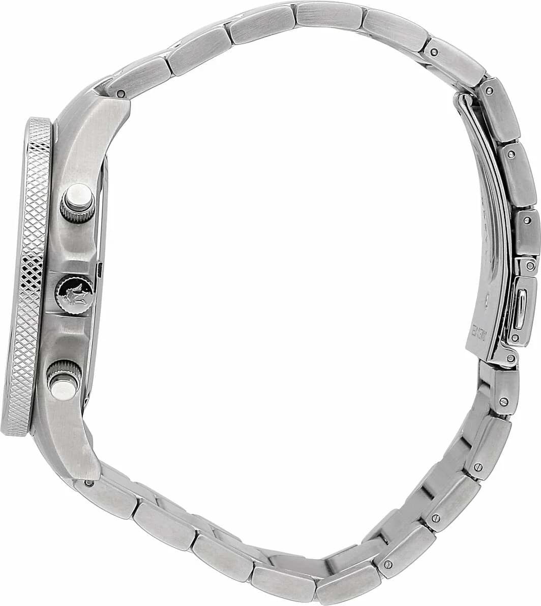 Bracelet Maserati R8873640004 en acier inoxydable à maillons plats, fermoir déployant gravé Maserati