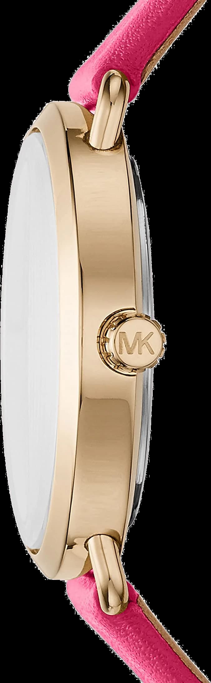 Bracelet Michael Kors MK2710 en acier inoxydable doré et rose, fermoir déployant double sécurité