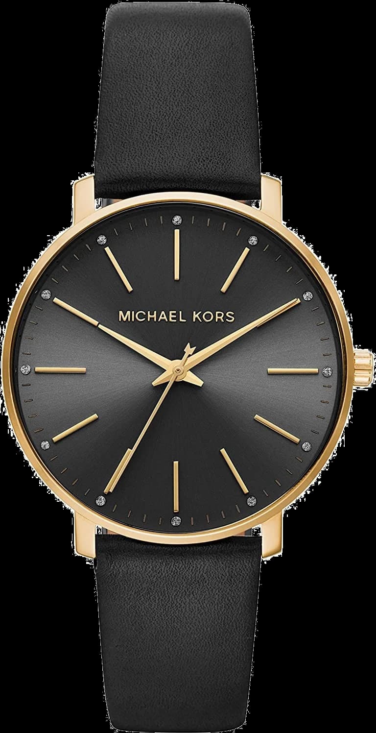 Montre Michael Kors MK2747 avec cadran blanc et index dorés, style élégant