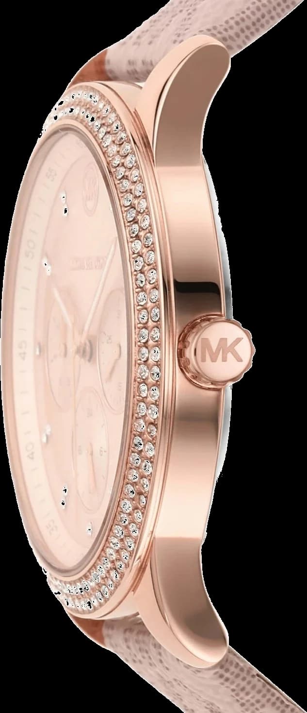 Bracelet Michael Kors MK2955 en acier inoxydable rose avec maillons polis et fermoir déployant ajustable