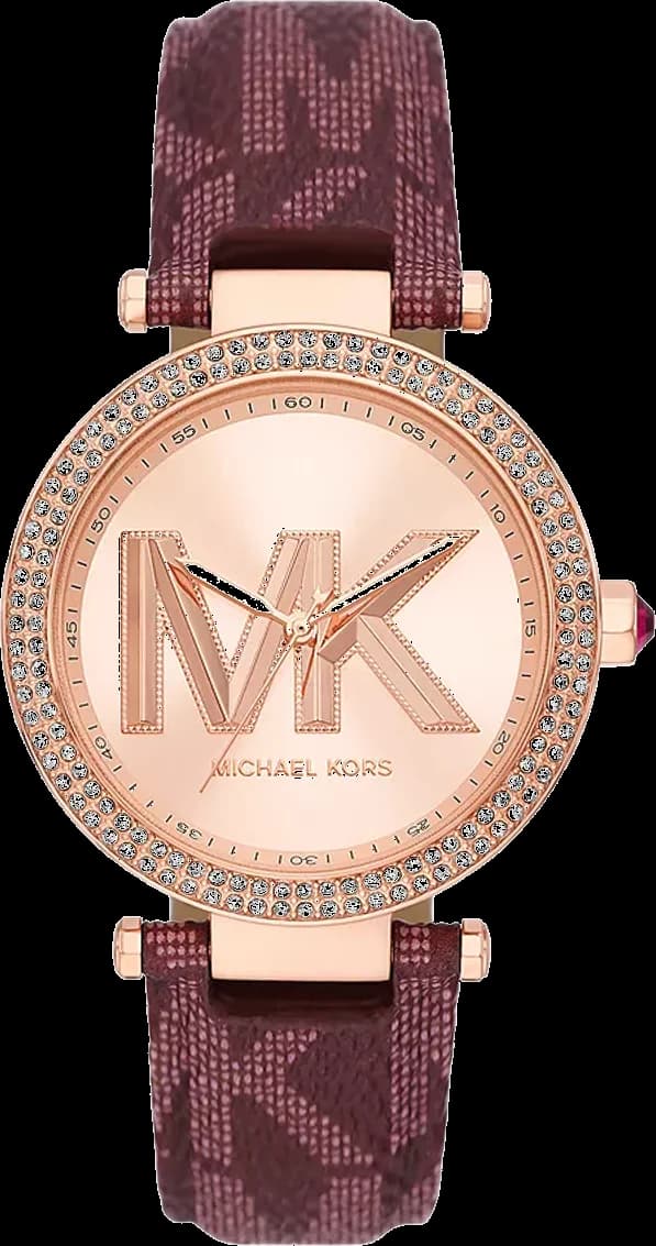 Montre Michael Kors MK2974 au cadran doré rose avec finitions soleil et index bâtons