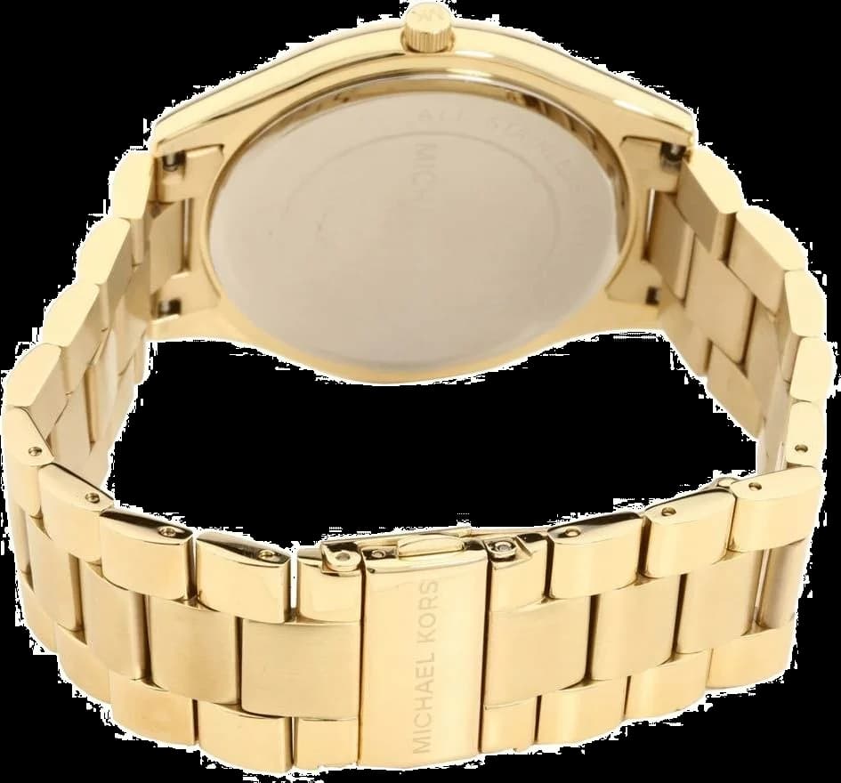 Bracelet Michael Kors MK3179 en acier doré à maillons larges avec fermoir déployant