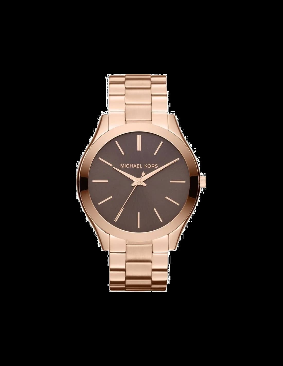 Montre Michael Kors MK3181 au cadran marron soleil avec boîtier acier doré rose et style chic intemporel