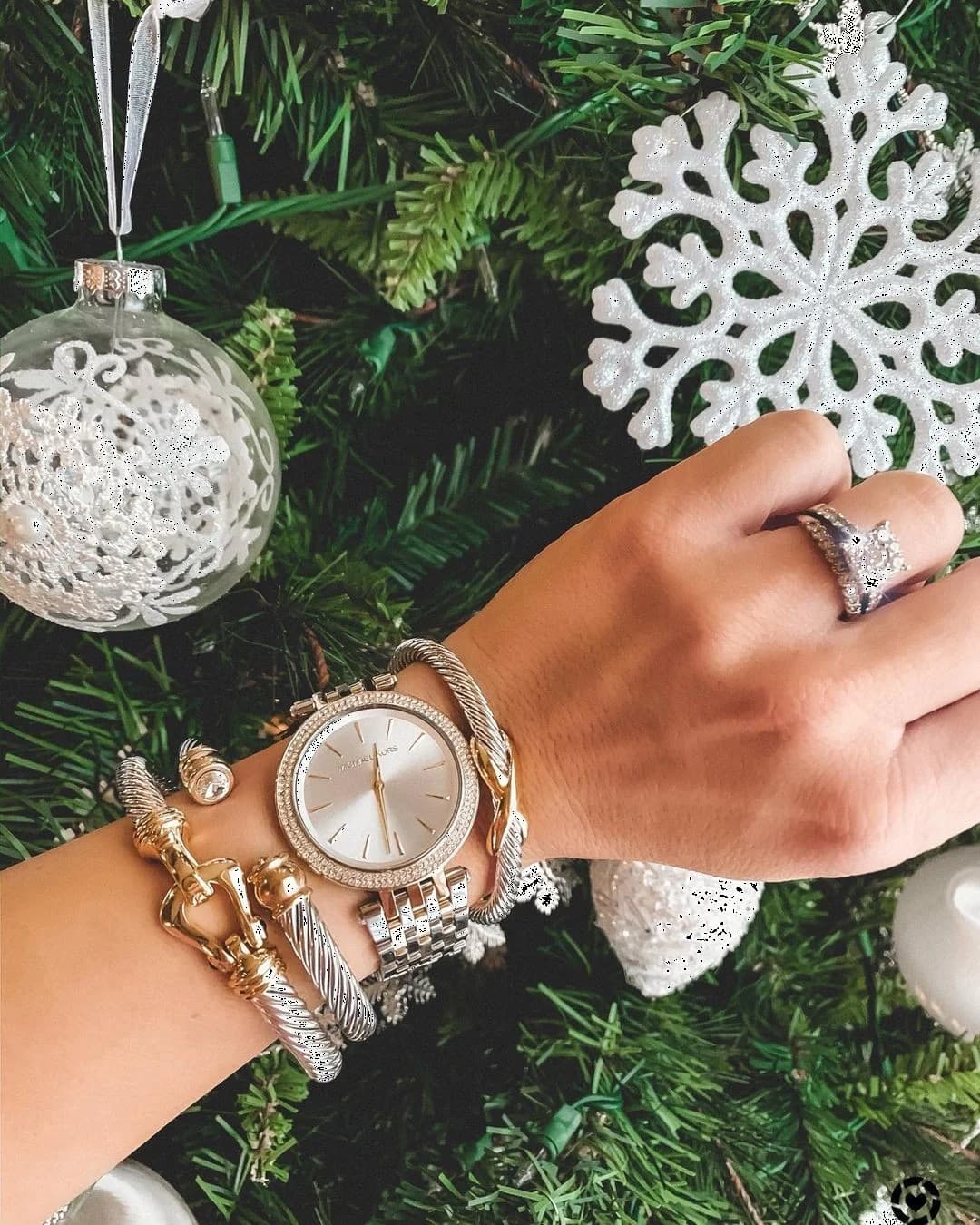 Montre Femme Michael Kors MK3203 Darci Tricolore et Cristaux vue 4