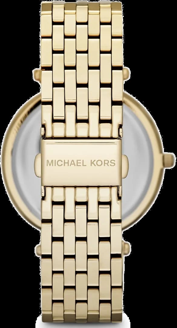 Bracelet Michael Kors MK3216 en acier doré maillé, fermoir déployant, finition polie