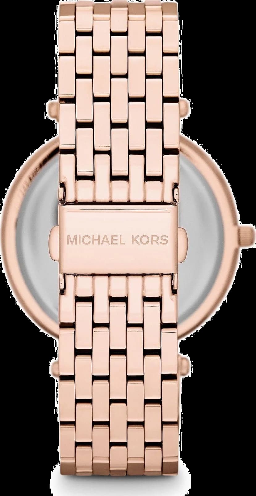 Cadran Michael Kors MK3217 avec index dorés et aiguilles bâtons, guichet date à 3h