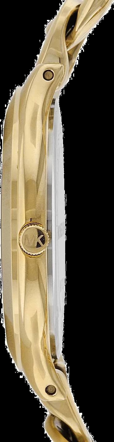 Bracelet Michael Kors MK3222 en acier doré avec mailles chaîne, fermoir déployant double sécurité
