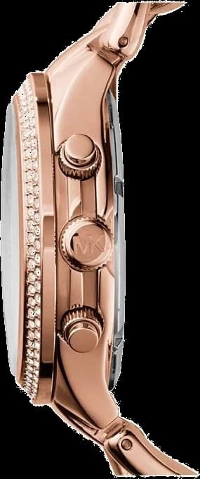 Bracelet Michael Kors MK3247 en acier or rose à gros maillons, fermoir déployant, aspect luxueux