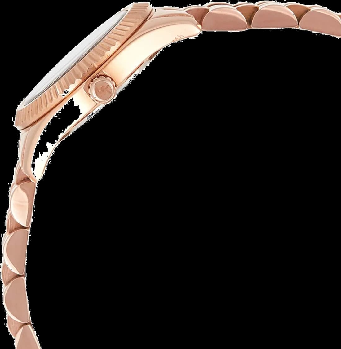 Cadran Michael Kors MK3272 dévoile un cadran or rose lumineux, index appliqués et date à 3h, design sophistiqué