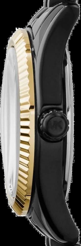 Cadran Michael Kors MK3299 avec index bâtons dorés aiguilles squelettes date à 3h
