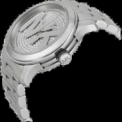 Cadran Michael Kors MK3375 avec index bâtons argentés et aiguilles luminescentes élégantes