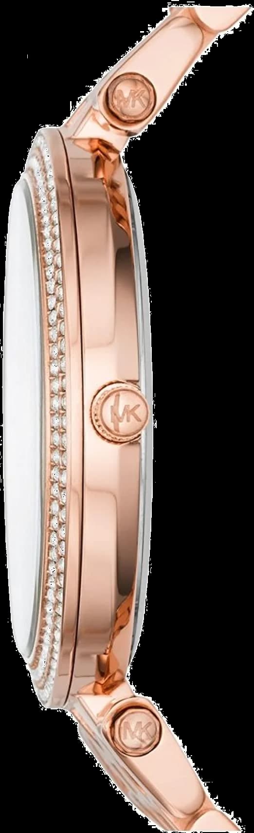 Cadran Michael Kors MK3402 avec aiguilles dorées et index bâtons, design épuré