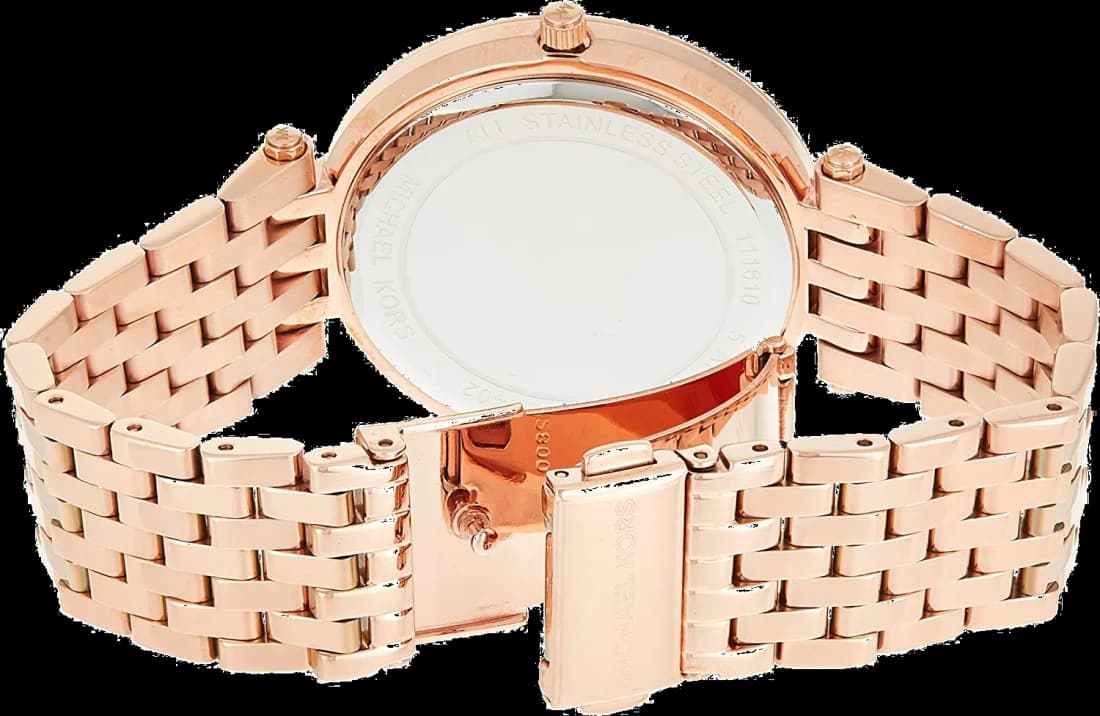 Bracelet Michael Kors MK3402 en acier inoxydable or rose, maillons fins et élégants
