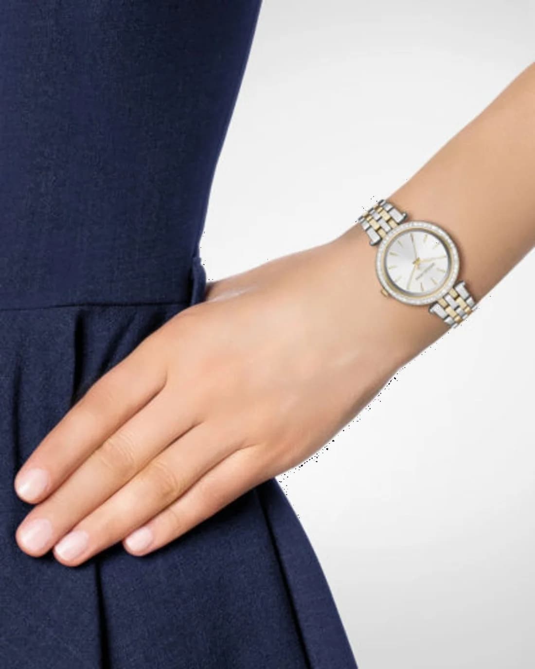 Montre Michael Kors Mini Darci MK3405 acier bi ton doré et argent vue 5