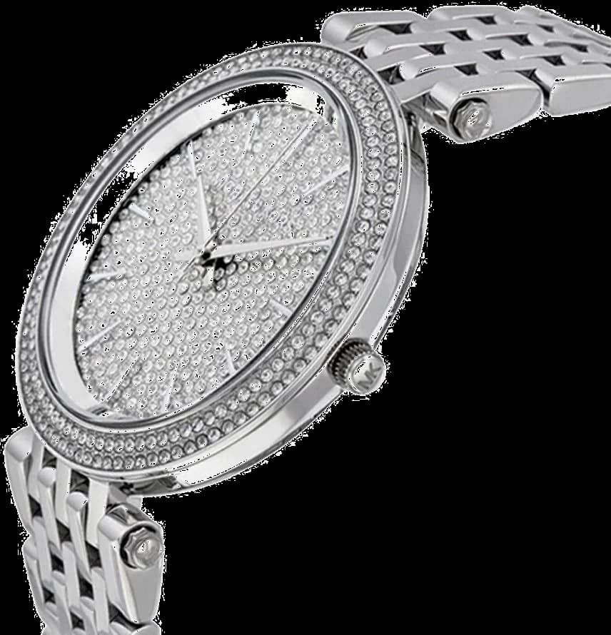 Montre Femme Michael Kors MK3437 en acier avec cadran scintillant vue 3