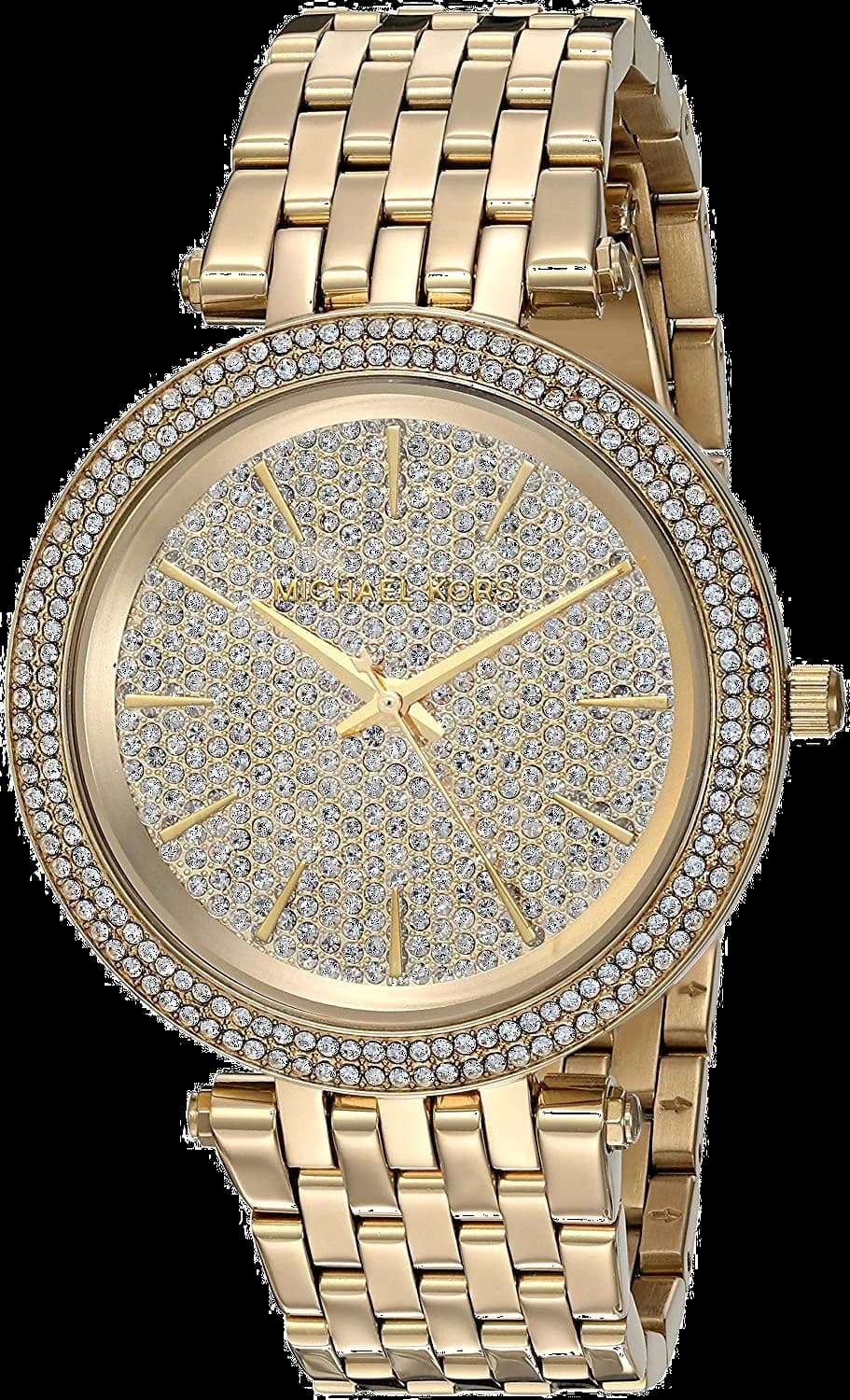 Montre Michael Kors MK3438 avec cadran doré et cristaux scintillants nacré