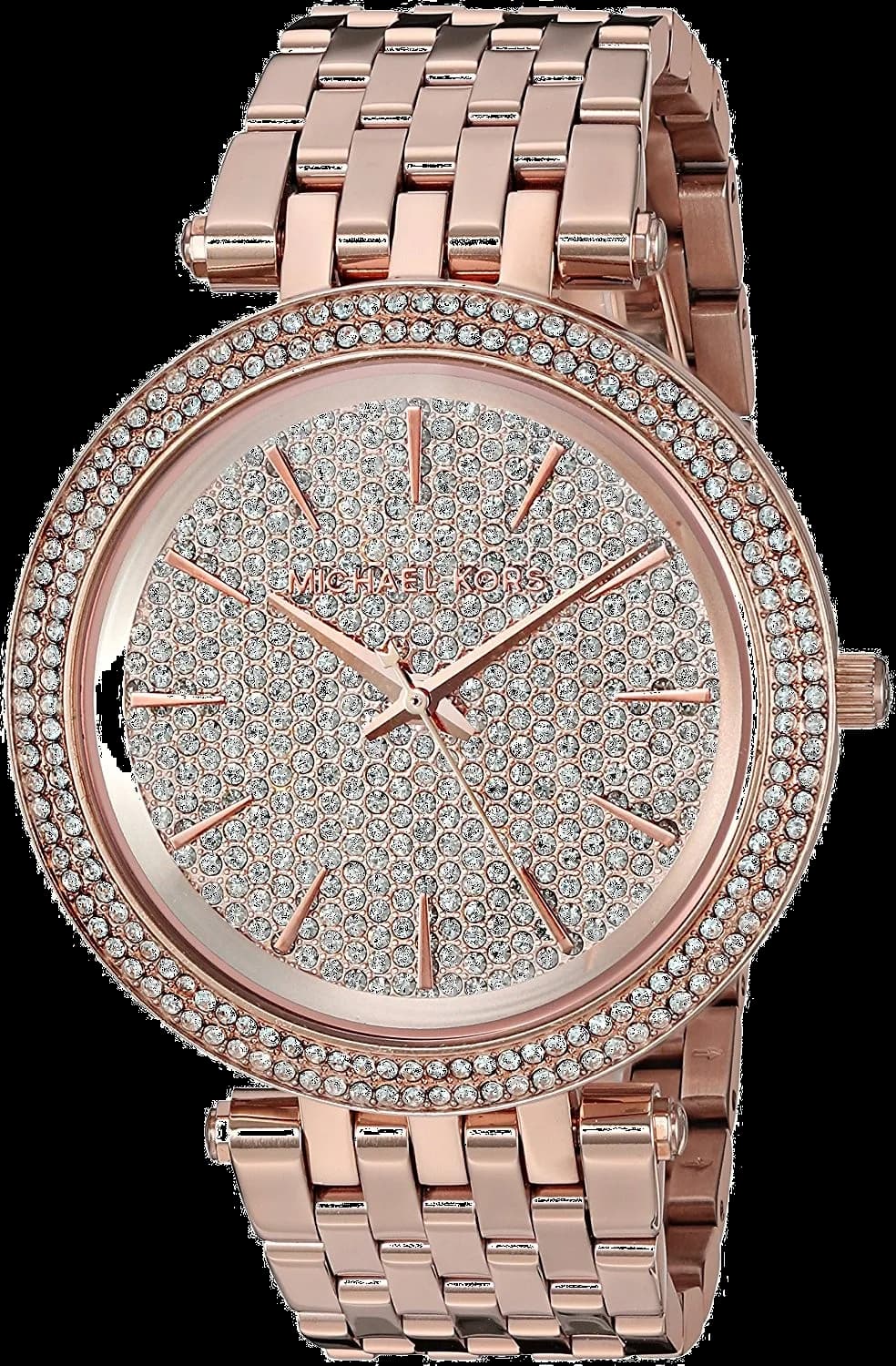 Montre Michael Kors MK3439 avec cadran blanc nacré et index dorés, style chic et élégant
