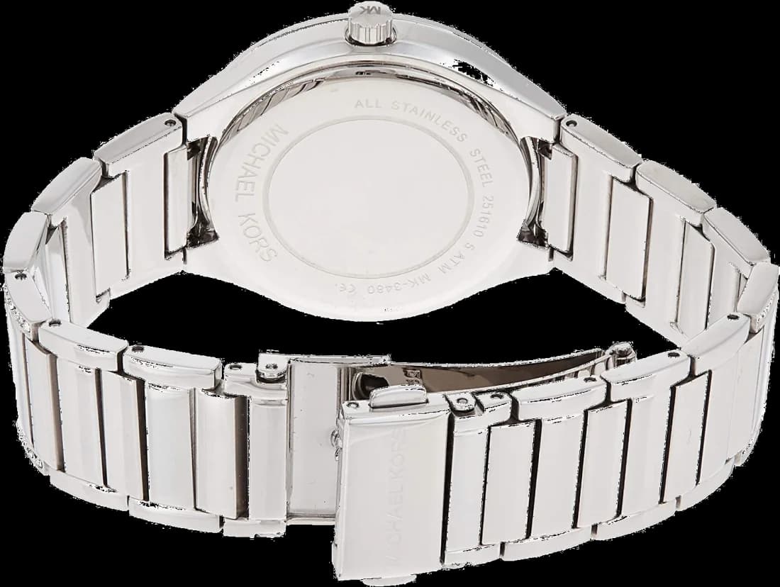 Cadran Michael Kors MK3480 avec index bâtons et aiguilles dorées nacré