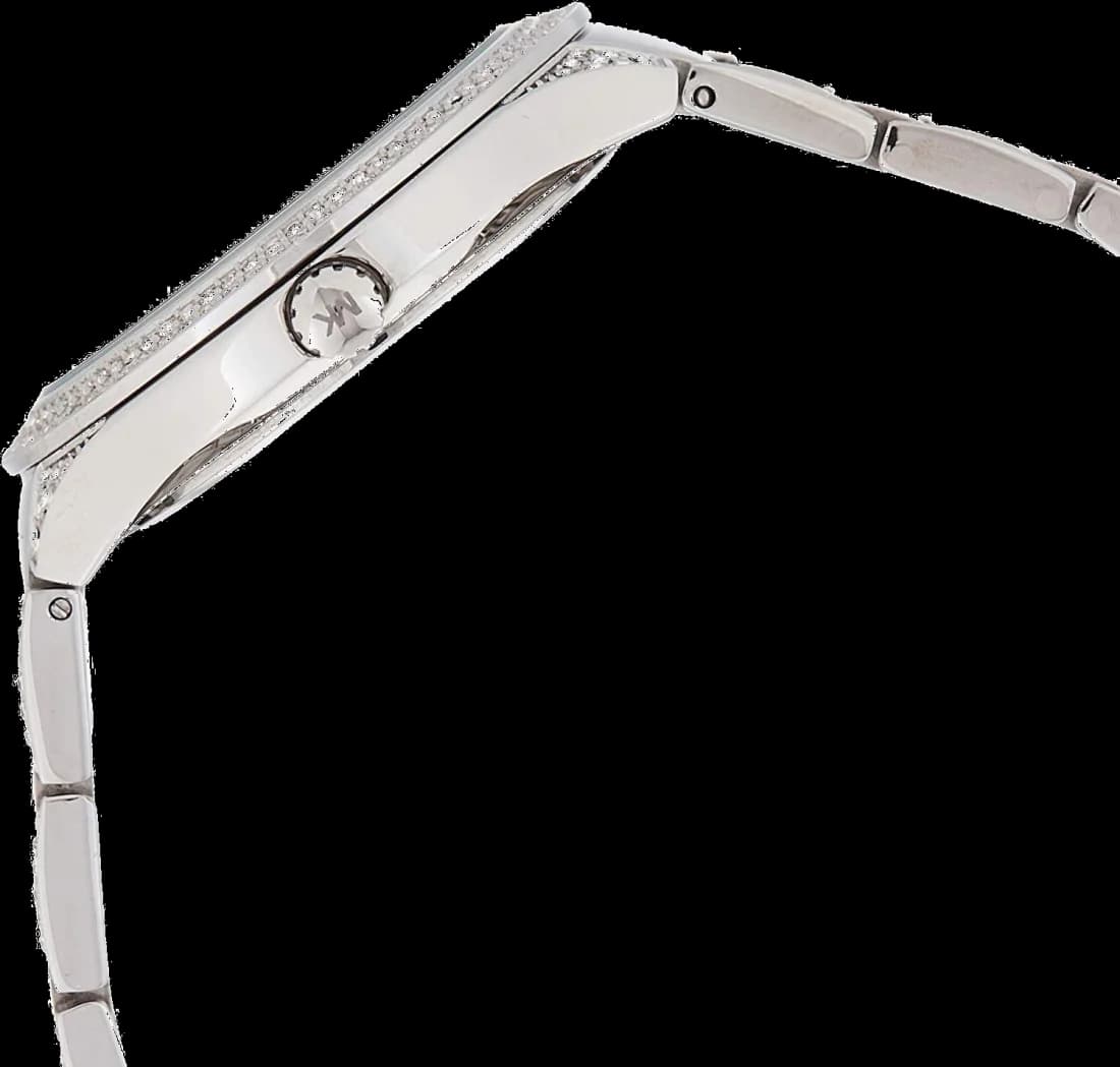 Bracelet Michael Kors MK3480 en acier doré à maillons larges, fermoir déployant sécurisé