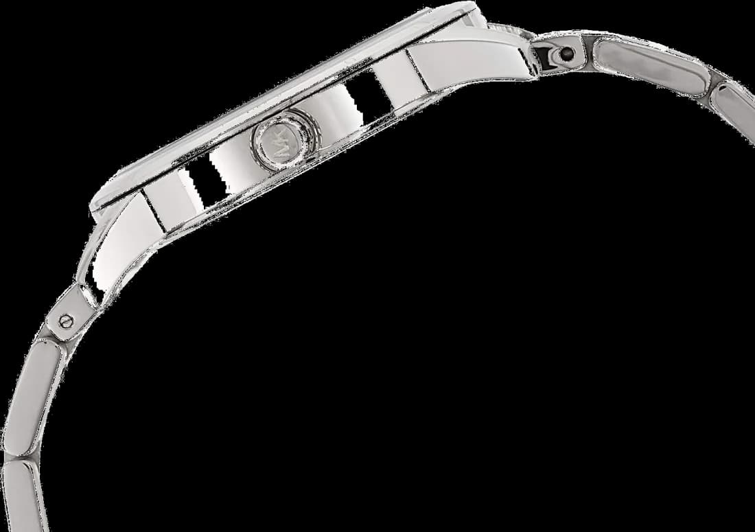 Cadran Michael Kors MK3489 avec index bâtons et aiguilles argentées, date à 3h