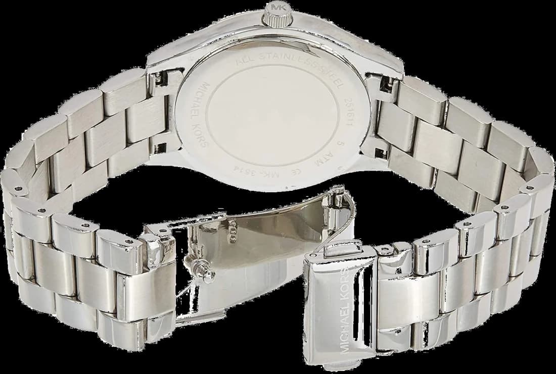 Bracelet Michael Kors MK3514 en acier bicolore or et argent avec maillons alternés et fermoir déployant