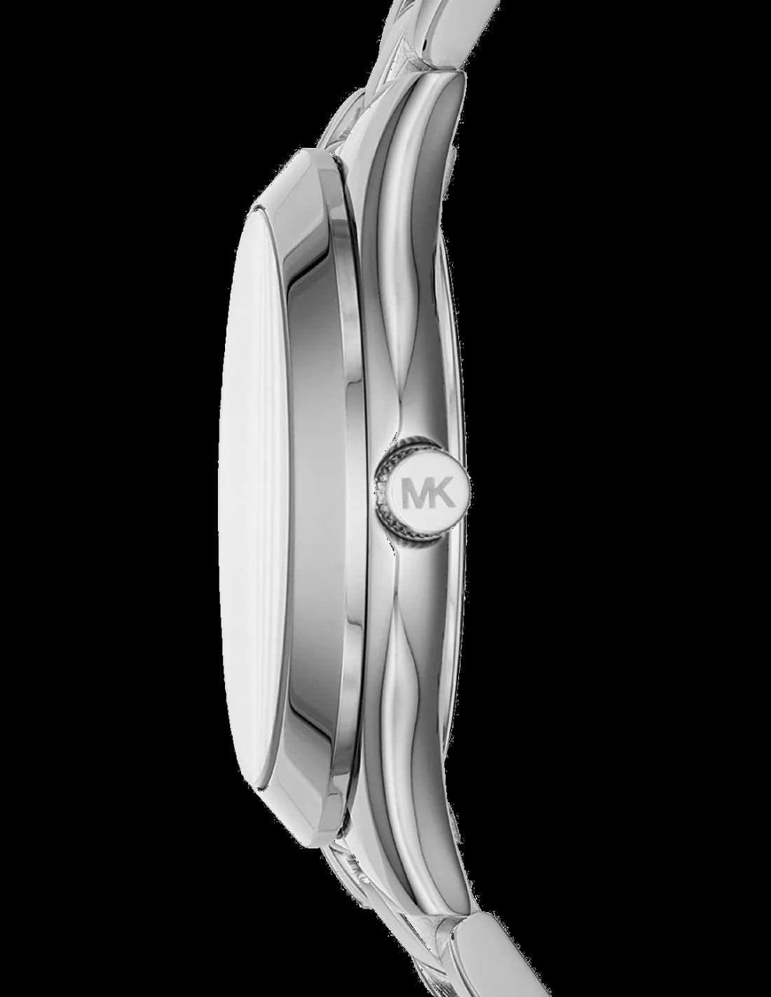 Bracelet Michael Kors MK3548 en acier argenté maillé, fermoir déployant, confortable et ajustable