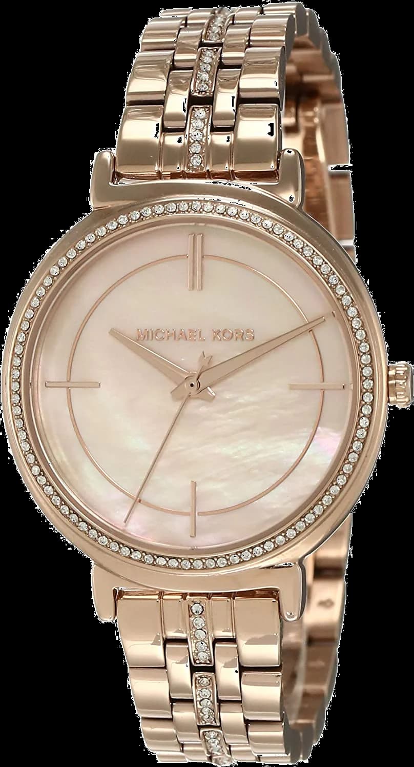Montre Michael Kors MK3643 au cadran or rose et index dorés, style chic et raffiné