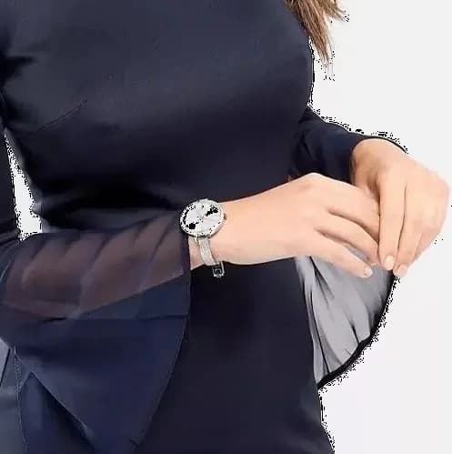Bracelet Michael Kors MK3783 en acier inoxydable argenté, maillons fins et boucle déployante