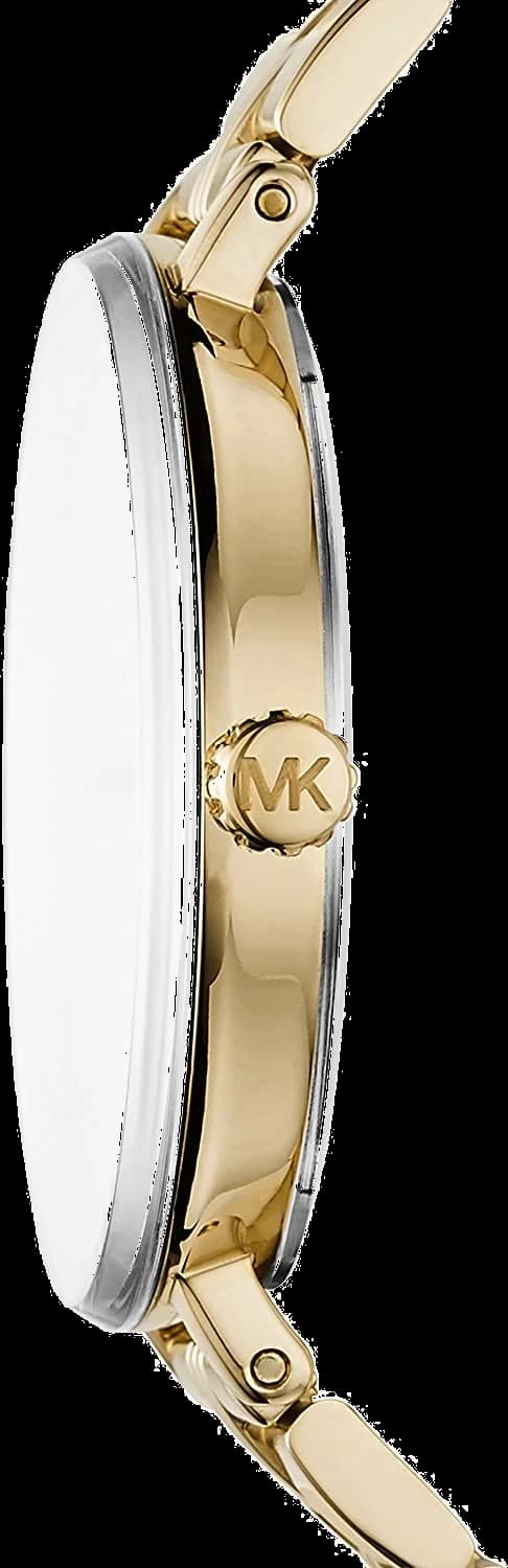 Cadran Michael Kors MK3792 avec index dorés et aiguilles, design sophistiqué sans complications