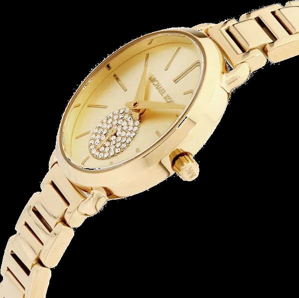 Montre Michael Kors MK3838 en Acier Doré Jaune avec Petite Seconde vue 2