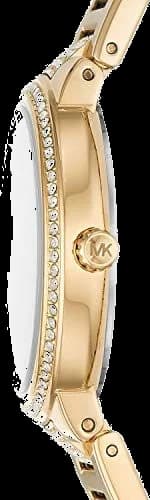Cadran Michael Kors MK3985 orné de cristaux scintillants, aiguilles dorées et date à 3h