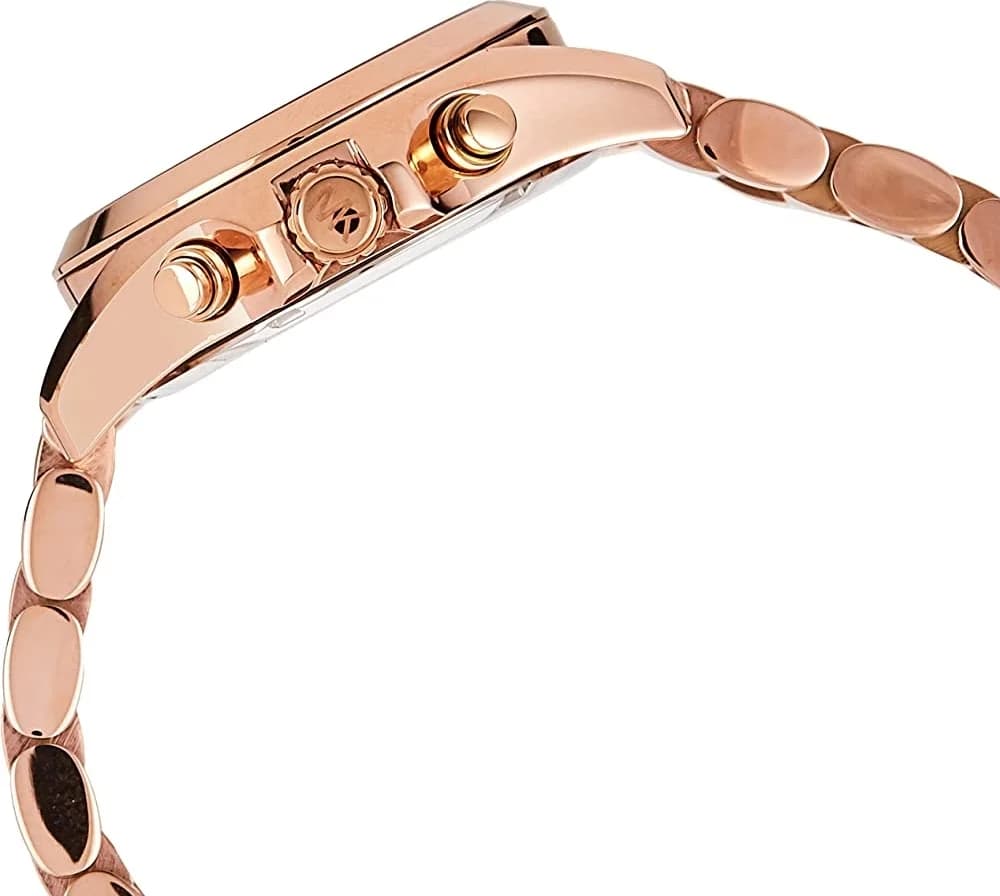 Bracelet Michael Kors MK4269 en acétate transparent et acier inoxydable, maillons larges et boucle déployante, confort et style