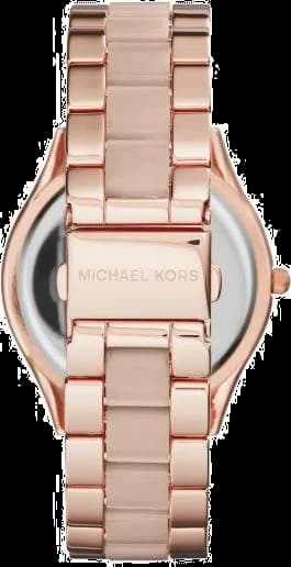 Bracelet Michael Kors MK4294 en acier inoxydable or rose avec fermoir déployant