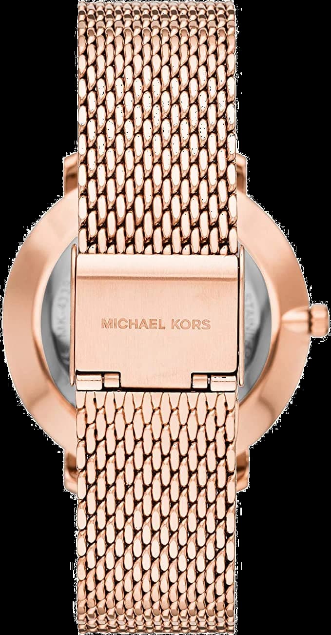 Cadran or rose de la montre Michael Kors MK4340 en détail