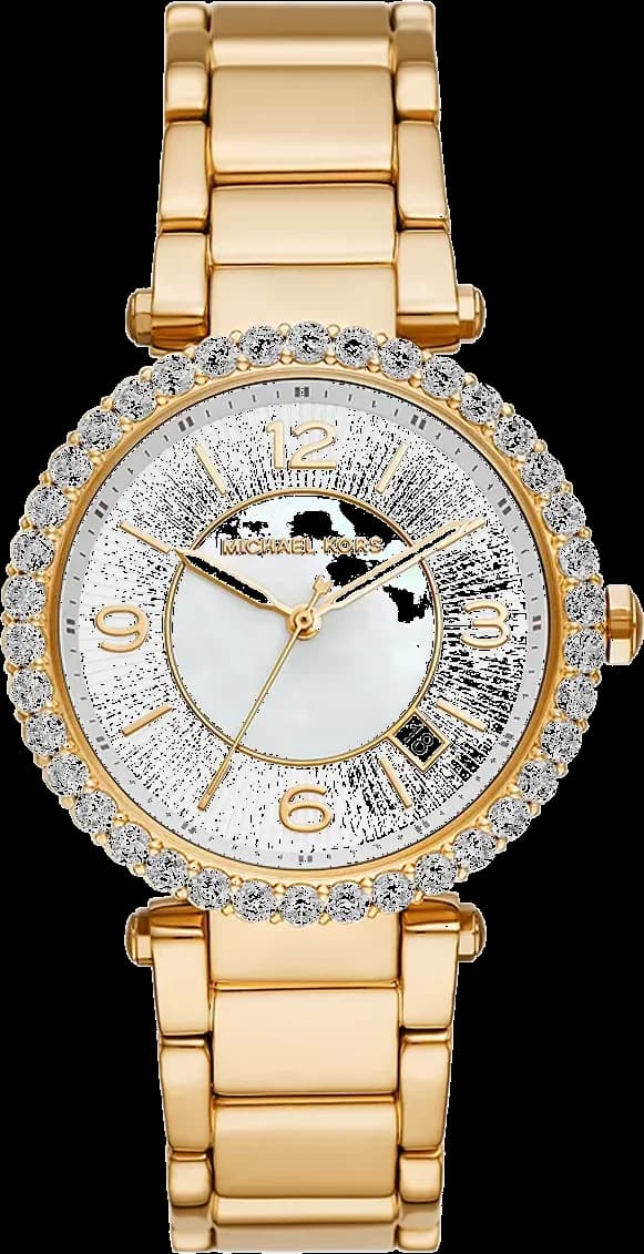 Montre Michael Kors MK4693 avec cadran nacre blanc irisé et finitions dorées