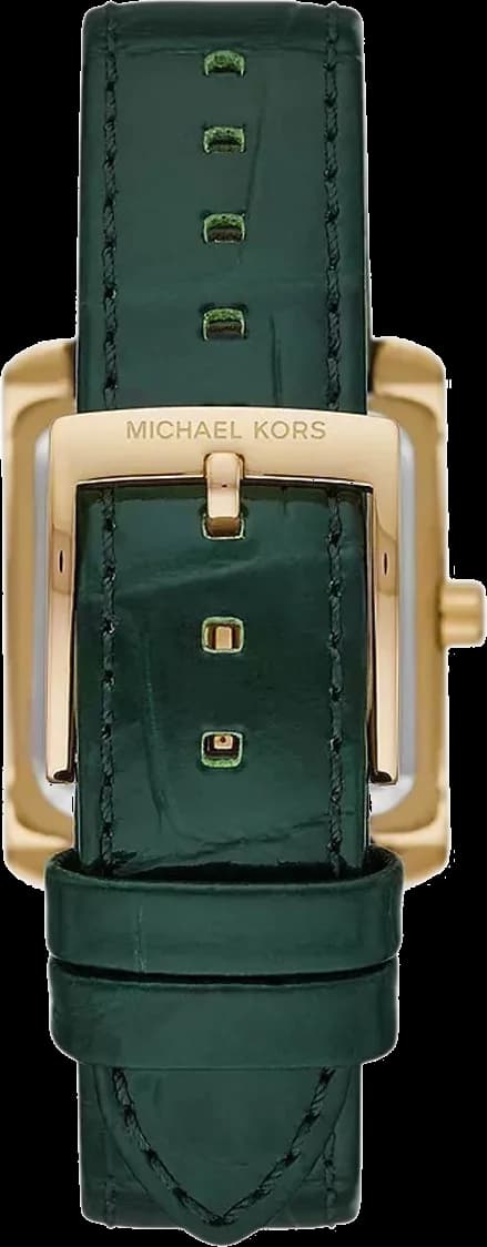 Cadran Michael Kors MK4697 avec index dorés et aiguilles bâton, affichage jour date à 3h