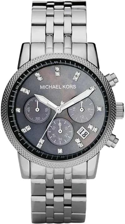 Montre Michael Kors MK5021 au cadran nacré lumineux et boîtier acier argenté, style élégant et raffiné