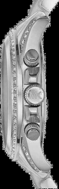 Cadran Michael Kors MK5165 à index dorés et aiguilles squelettes, date à 3h, finition luxueuse