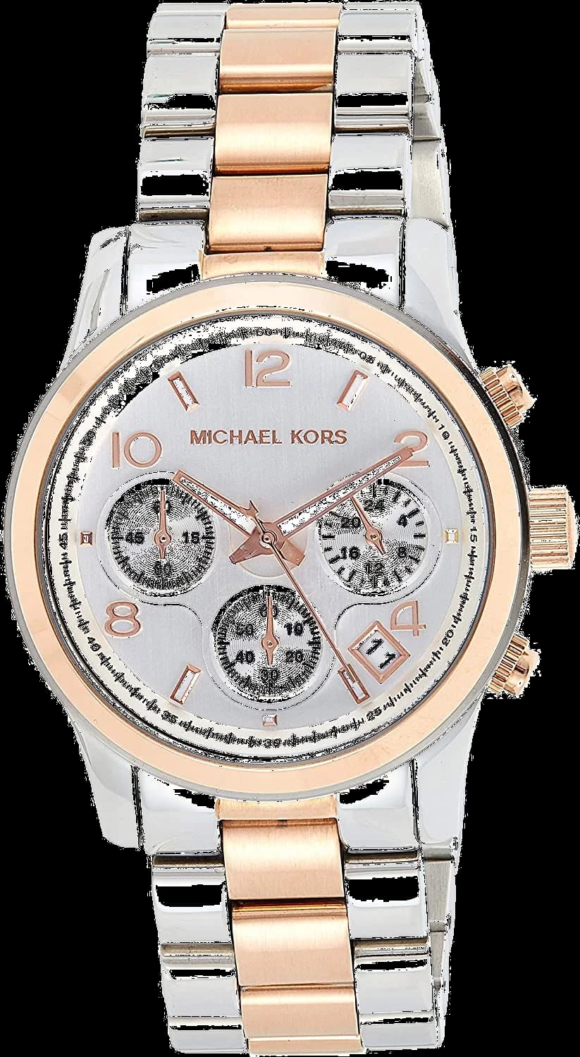 Montre Femme Michael Kors Runway MK5315 Chronomètre bicolore argent or rose