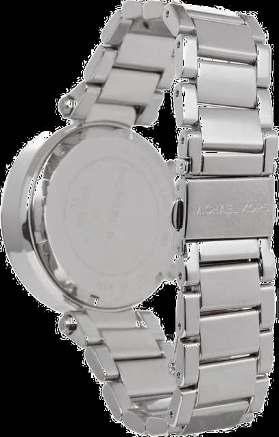 Bracelet Michael Kors MK5353 en acier inoxydable argenté à maillons, fermoir déployant, finition polie