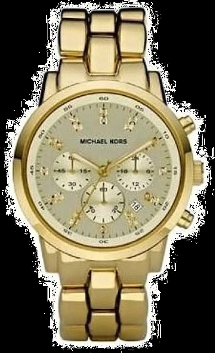 Montre Michael Kors MK5364 au cadran blanc nacré et index dorés, style chic et élégant