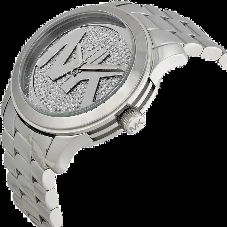 Cadran Michael Kors MK5544 avec index bâtons et aiguilles dauphine, finition soleillée