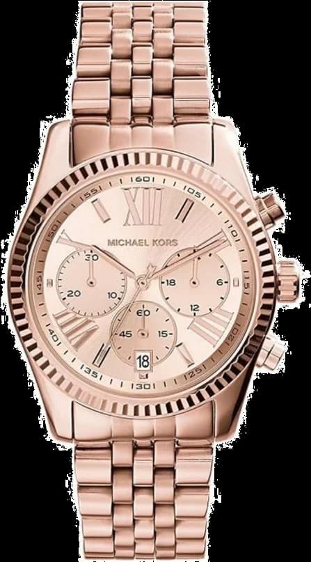 Montre Michael Kors MK5569 au cadran soleil champagne avec index dorés et aiguilles bâton, style chic et féminin